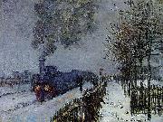 Claude Monet Train in the Snow oil painting reproduction
